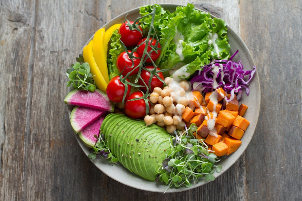 A colourful, healthy balanced meal